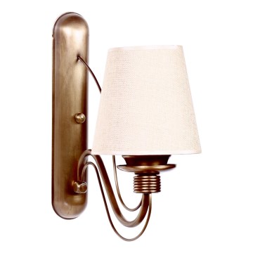 Zidna lampa CLASSIC 1xE27/40W/230V bronzana/bež