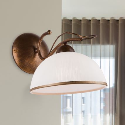 Zidna lampa COBRA 1xE27/60W/230V bronza/patina