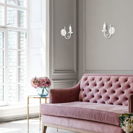 Zidna lampa DONATO 1xE14/40W/230V bela