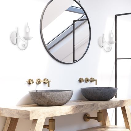 Zidna lampa DONATO 1xE14/40W/230V bela