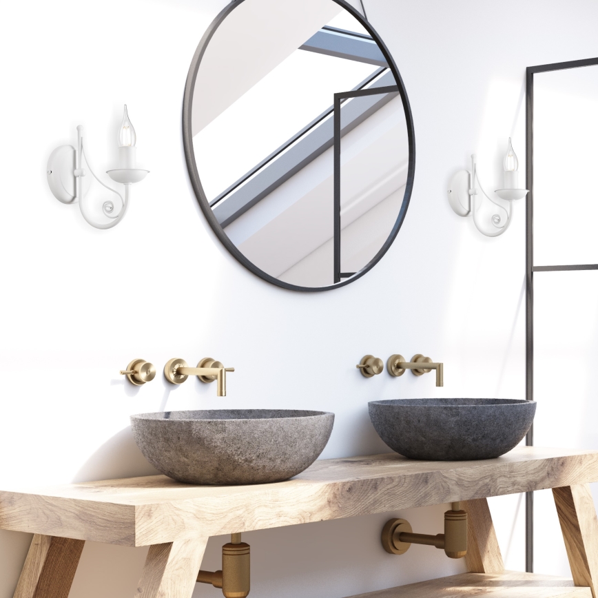 Zidna lampa DONATO 1xE14/40W/230V bela