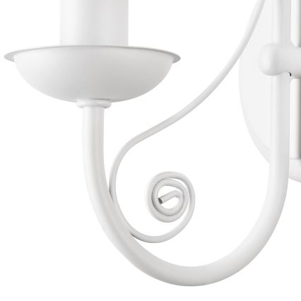 Zidna lampa DONATO 1xE14/40W/230V bela