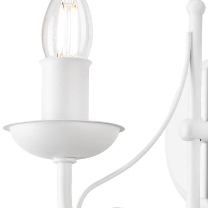 Zidna lampa DONATO 1xE14/40W/230V bela