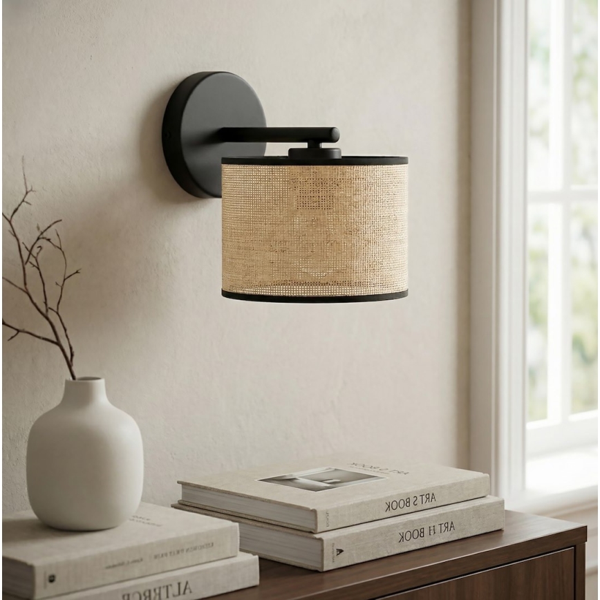 Zidna lampa ECO 1xE27/15W/230V bež/ratan