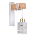 Zidna lampa ELEN 1xE27/35W/230V bela/zlatna/braon