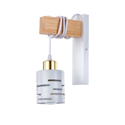 Zidna lampa ELEN 1xE27/35W/230V bela/zlatna/braon