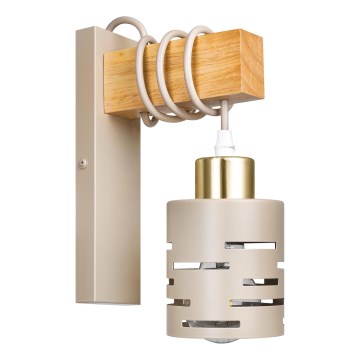 Zidna lampa ELEN 1xE27/35W/230V bež/zlatna/braon