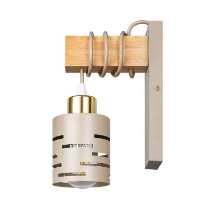 Zidna lampa ELEN 1xE27/35W/230V bež/zlatna/braon