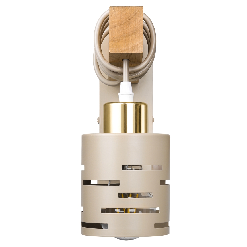 Zidna lampa ELEN 1xE27/35W/230V bež/zlatna/braon
