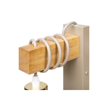 Zidna lampa ELEN 1xE27/35W/230V bež/zlatna/braon