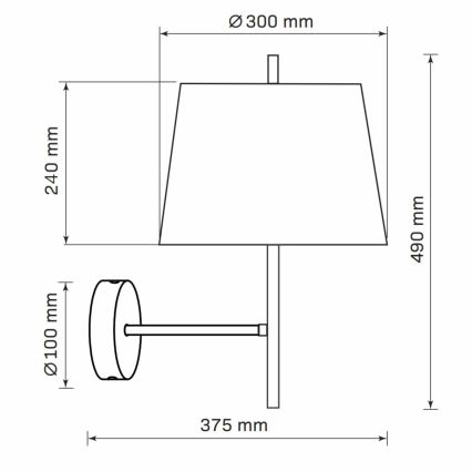 Zidna lampa ELENA 1xE27/20W/230V bela