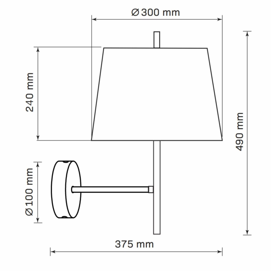 Zidna lampa ELENA 1xE27/20W/230V bela
