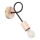 Zidna lampa EMBER 1xE27/15W/230V crna/bež/buk