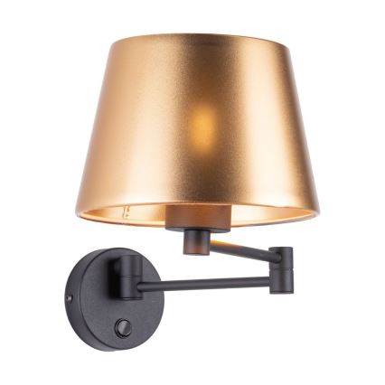 Zidna lampa GLORY 1xE27/15W/230V zlatna/crna