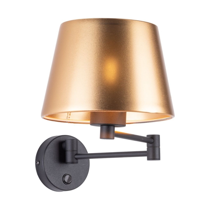 Zidna lampa GLORY 1xE27/15W/230V zlatna/crna