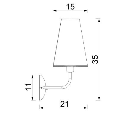 Zidna lampa GRENADA 2xE14/15W/230V bež