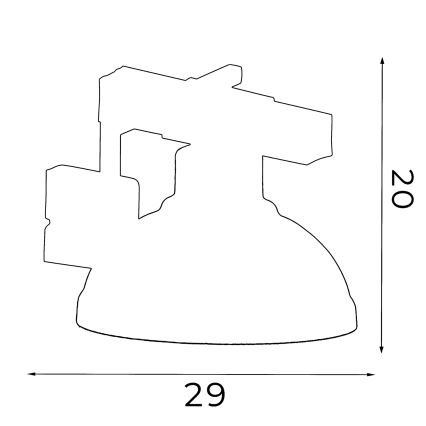 Zidna svetiljka HAKON 1xE27/60W/230V borovina
