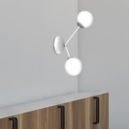 Zidna lampa JOY 2xE14/40W/230V bela/sjajni hrom
