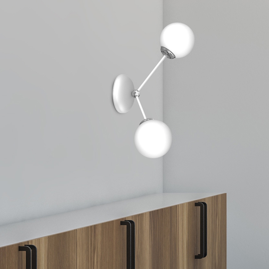 Zidna lampa JOY 2xE14/40W/230V bela/sjajni hrom