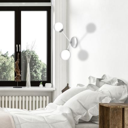 Zidna lampa JOY 2xE14/40W/230V bela/sjajni hrom