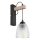Zidna lampa LEANDRA 1xE27/15W/230V hrast/crna