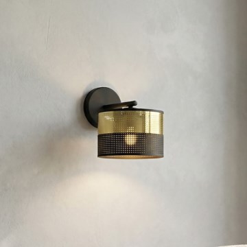 Zidna lampa LUX 1xE27/15W/230V crna/zlatna