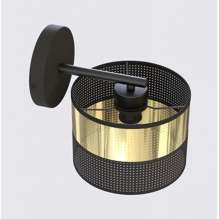 Zidna lampa LUX 1xE27/15W/230V crna/zlatna