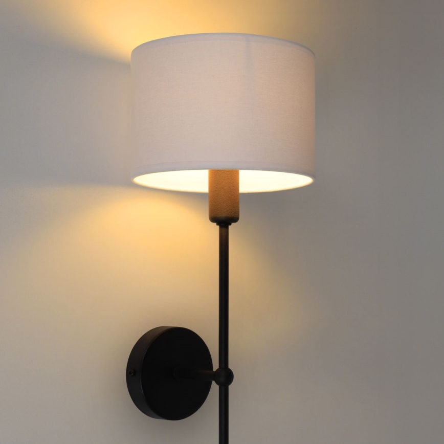 Zidna lampa MADELA 1xE14/40W/230V bela/crna