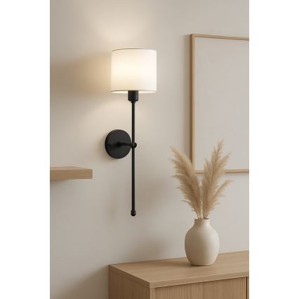 Zidna lampa MADELA 1xE14/40W/230V bela/crna