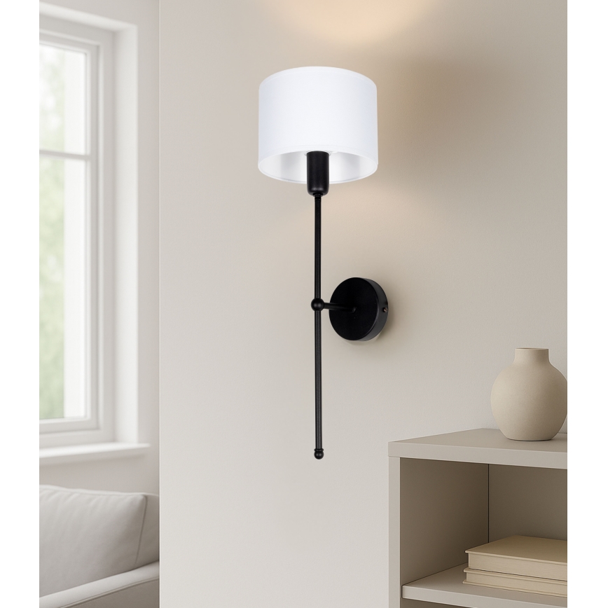 Zidna lampa MADELA 1xE14/40W/230V bela/crna