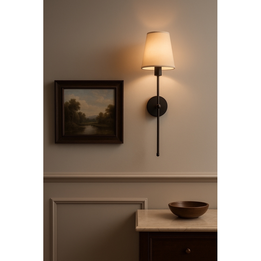 Zidna lampa MADELA 1xE14/40W/230V bež/crna