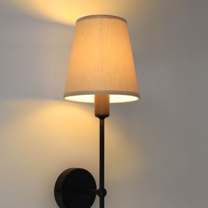 Zidna lampa MADELA 1xE14/40W/230V bež/crna