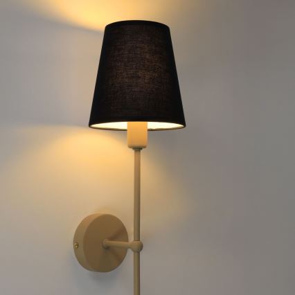 Zidna lampa MADELA 1xE14/40W/230V crna/bež