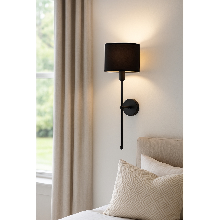 Zidna lampa MADELA 1xE14/40W/230V crna