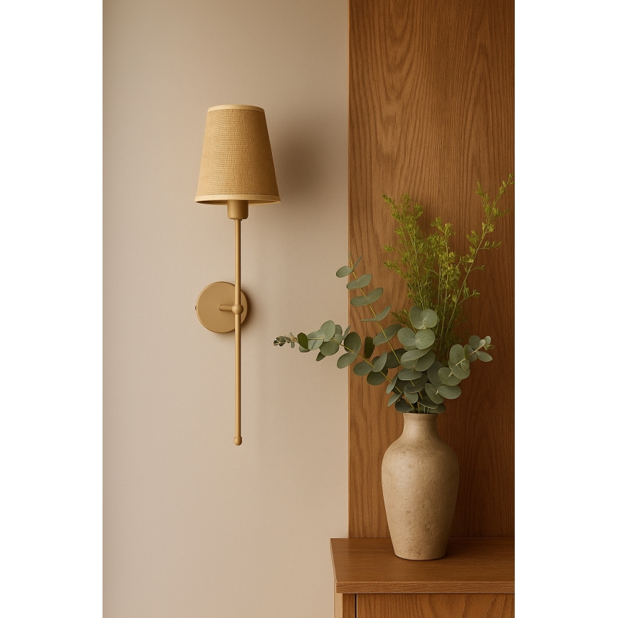Zidna lampa MADELA 1xE14/40W/230V juta/bež
