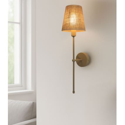 Zidna lampa MADELA 1xE14/40W/230V juta/bež