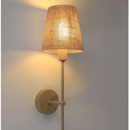 Zidna lampa MADELA 1xE14/40W/230V juta/bež