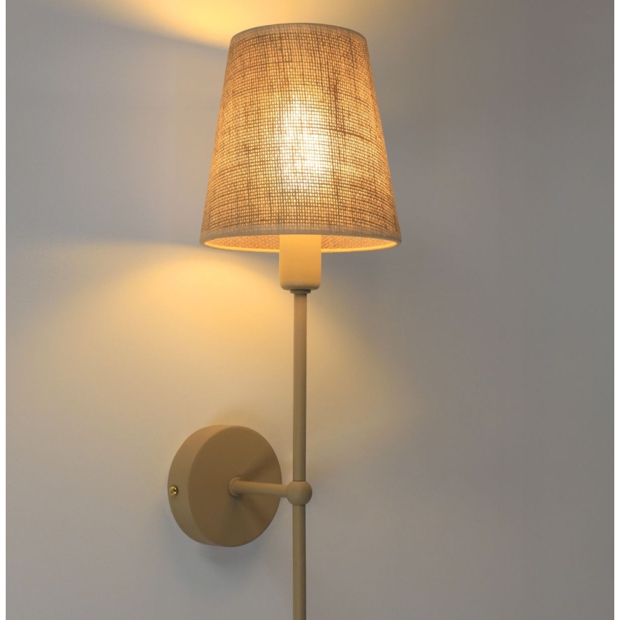 Zidna lampa MADELA 1xE14/40W/230V juta/bež
