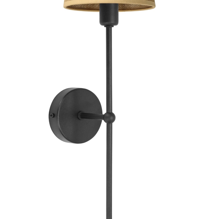 Zidna lampa MADELA 1xE14/40W/230V juta/crna