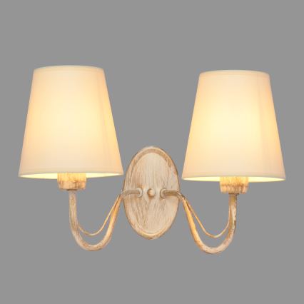 Zidna lampa MALBO 2xE27/15W/230V bež