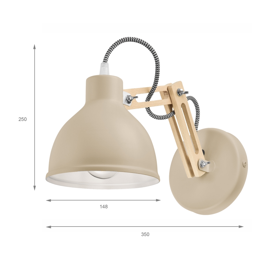 Zidna lampa MARCELLO 1xE27/15W/230V bež