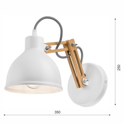 Zidna lampa MARCELLO 1xE27/60W/230V buk