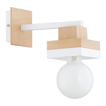 Zidna lampa MIKO 1xE27/15W/230V bela/bež