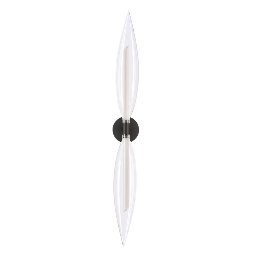 Zidna lampa NORDIC 2xG9/5W/230V crna/prozirna