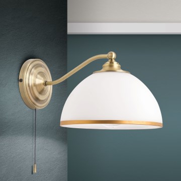 Zidna lampa OLD LAMP 1xE27/40W/230V bela/mesing