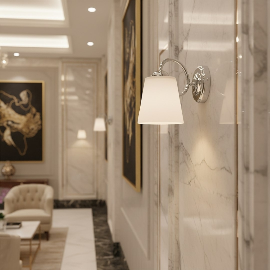 Zidna lampa PAFOS 1xE27/15W/230V sjajni hrom