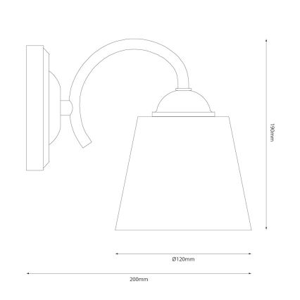 Zidna lampa PAFOS 1xE27/15W/230V sjajni hrom