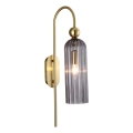 Zidna lampa PIEGA 1xE14/40W/230V mesing/zadimljena crna