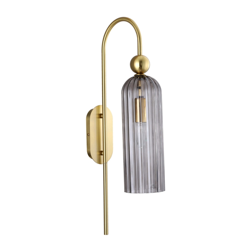 Zidna lampa PIEGA 1xE14/40W/230V mesing/zadimljena crna