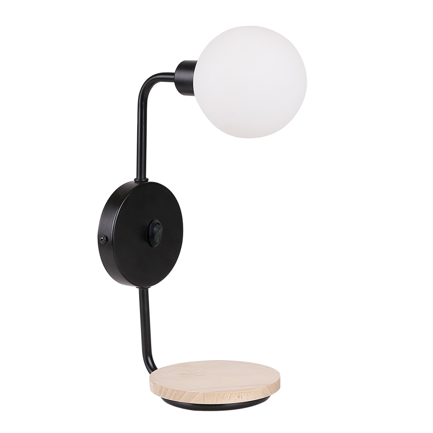 Zidna lampa PONIO 1xG9/25W/230V crna/buk